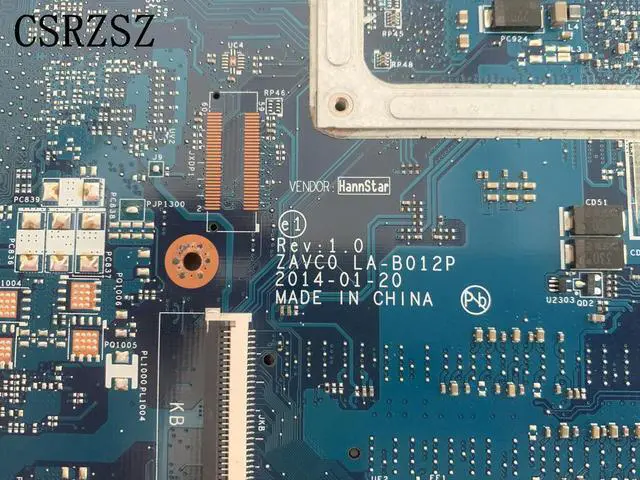 Alt view image 3 of 6 - For inspiron 54475547 Laptop motherboard with i7-4510u CPU LA-B012P CN-0FV11Y 0FV11Y UMA Tested work