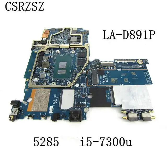 Alt view image 2 of 4 - For Latitude 5285 Laptop motherboard with i5-7300u /i5-7200u CPU LA-D891P Test work