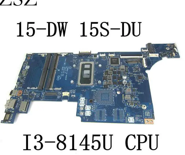 Alt view image 2 of 6 - FPW50 LA-H323P For 15-DW 15-DW0037WM 15S-DU Laptop Motherboard with I3-8145U CPU L51985-601L51985-001 Mainboard
