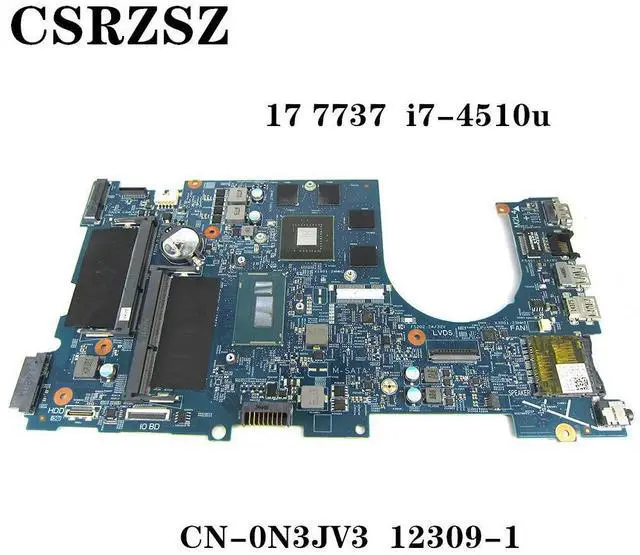 Alt view image 2 of 6 - For inspiron 17 7737 with i7-4510u CPU Notebook mainboard CN-0N3JV3 0N3JV3 N3JV3 12309-1 Laptop motherboard