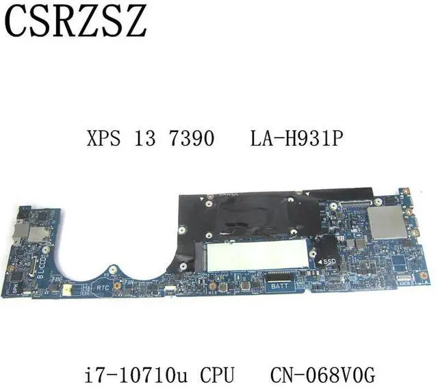 Alt view image 2 of 6 - EDP35 LA-H931P CN-068V0G 068V0G 68V0G mainboard For XPS 13 7390 Laptop motherboard with i7-10710u 8GB RAM Test ok
