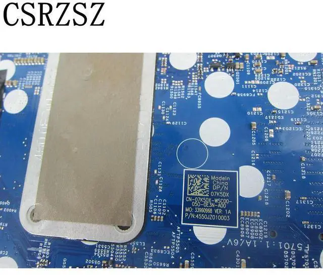 Alt view image 3 of 6 - For inspiron 5400 7500 Laptop motherboard with i7-1065G7 CPU CN-07K5DX 07K5DX 7K5DX 19785-1 work well