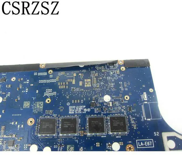 Alt view image 3 of 6 - For XPS 9380 Laptop motherboard with i7-8665u CPU EDO30 LA-E672P CN-0NF3WD 0NF3WD NF3WD Test well