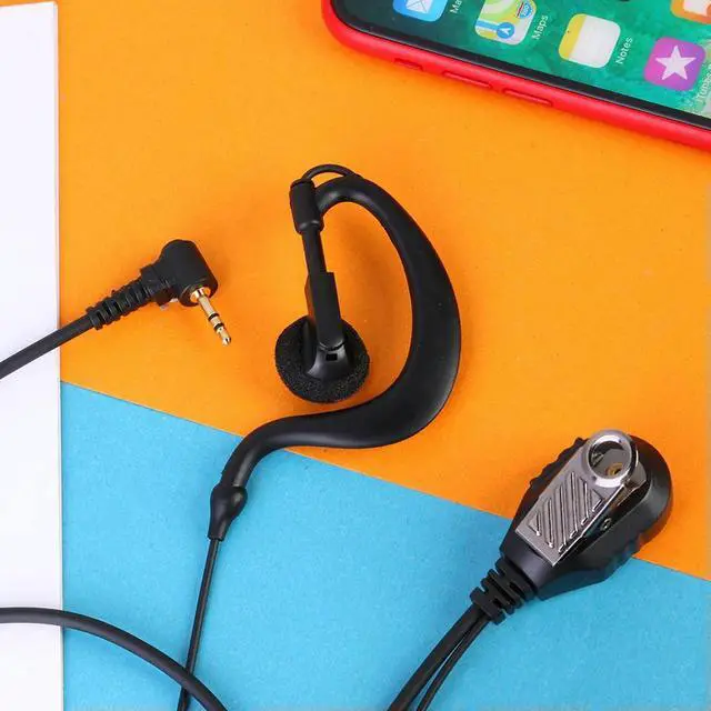 Alt view image 3 of 4 - 3.5mm Walkie Talkie Earpiece Headset with PTT Mic 1Pin Earphone Earpiece Headphone Multifunctional for ICOM YAESU Radio