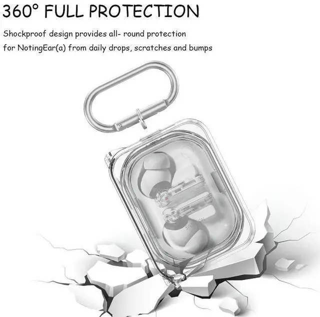 Main image of TPU Protective Case Shockproof with Keychain Lightweight Transparent Cover Protective Shell for Nothing Ear (a) Wireless Earbuds