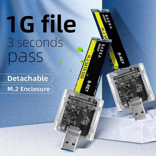Alt view image 3 of 4 - M2 SSD Case M.2 to USB3.0 Gen 1 5Gbps High-speed SSD Enclosure for SATA M.2 NGFF Cases for PC Accessories Laptop External
