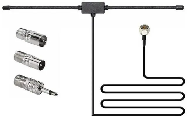 Main image of Hidden Adhesive Mount AM FM Radio Antenna F Female Head To TV 3.5 Mono FM Sheep Horn Antenna for Car FM TV Radio Station