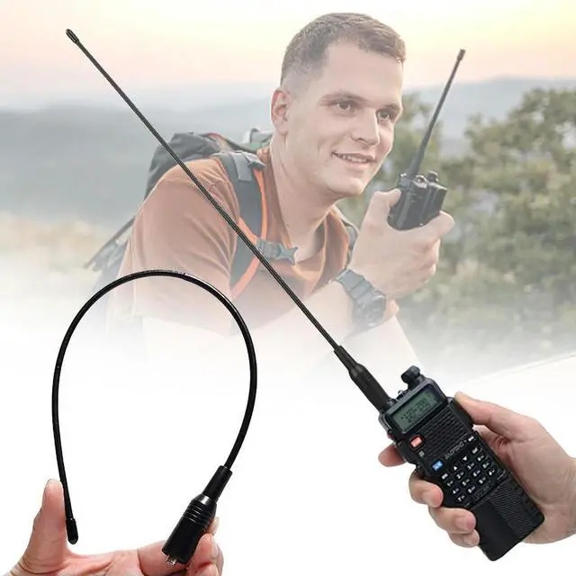 Alt view image 2 of 4 - NA-771 High Gain Flexible Dual Band Antenna for Walkie Talkies Compatible with Baofeng UV5R BF888S UV82 144430MHz