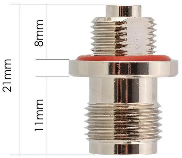 Alt view image 3 of 3 - TNC Female Socket to MCX Female Jack Waterproof PCB Panel Connector Brass Straight Coaxial RF Adapters Antenna Pedestal