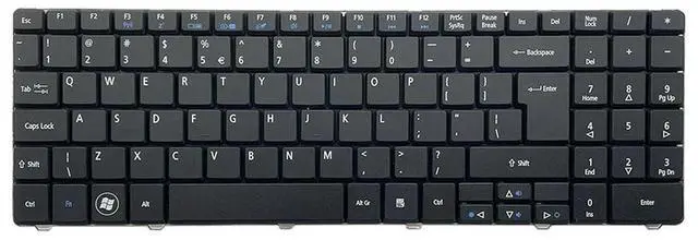 Alt view image 2 of 3 - UI English Laptop Keyboard For Aspire 4725 5332 5516 5517 5526 5532 5534 5732 5732ZG 5735 5743Z 7713 7715 E625