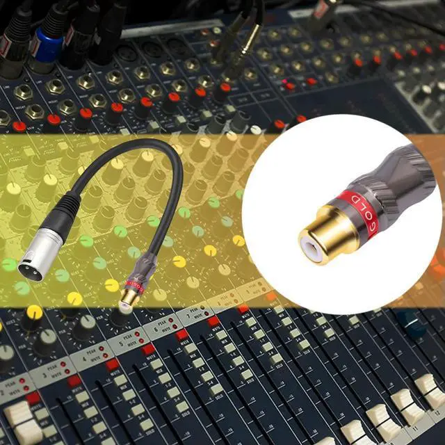 Alt view image 2 of 4 - 30Cm RCA Female To 3Pin-XLR Male Adapter Cable 3Pin XLR Male To RCA Female for Microphone Amplifier Mixer