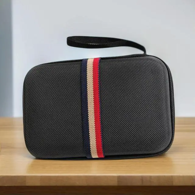 Alt view image 3 of 4 - Portable Carrying Case Waterproof Protective Travel Case Shockproof with Pocket for Anbernic RG Cube Retro Handheld Game Console