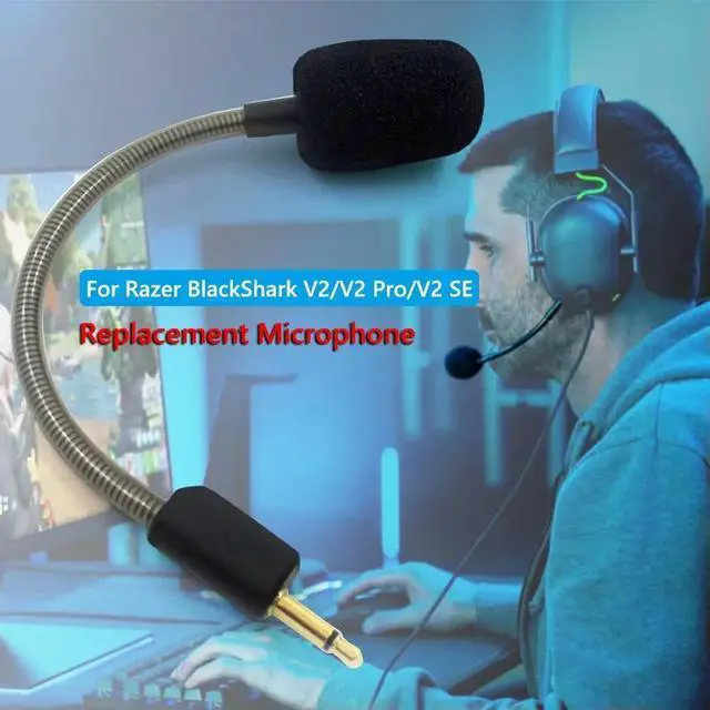 Alt view image 2 of 4 - Microphone Headset Mic Replacement Game Headset Mic Noise-Canceling Microphone for  BlackShark V2