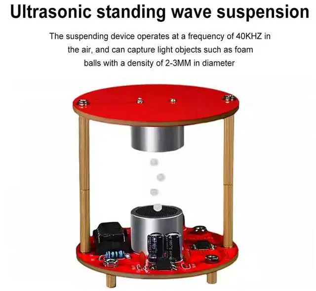 Main image of DIY Acoustic Levitation Set Ultrasonic Suspension Standing Wave Controller Loose Parts Scientific Teaching Experiment Soldering