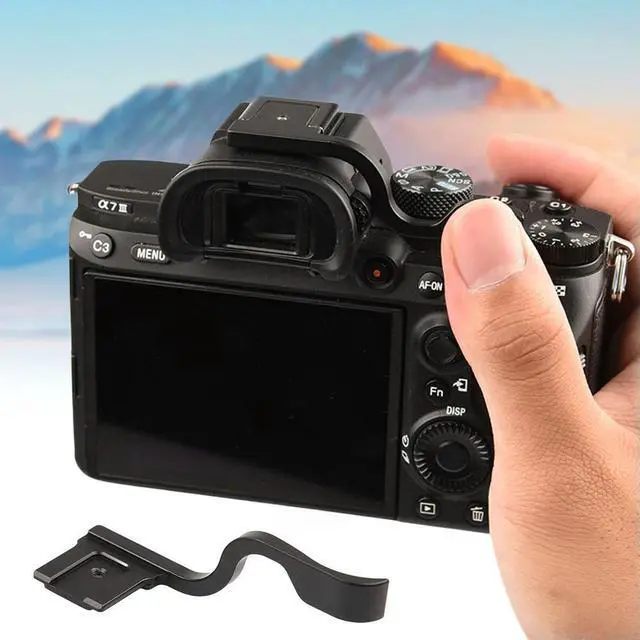 Alt view image 4 of 4 - Black Color Thumb-up Grip Thumb Rest Support Holder l Hot Shoe Thumb Up Rest Hand Grip for A7 A7RII A7M2 A7SII A7R3