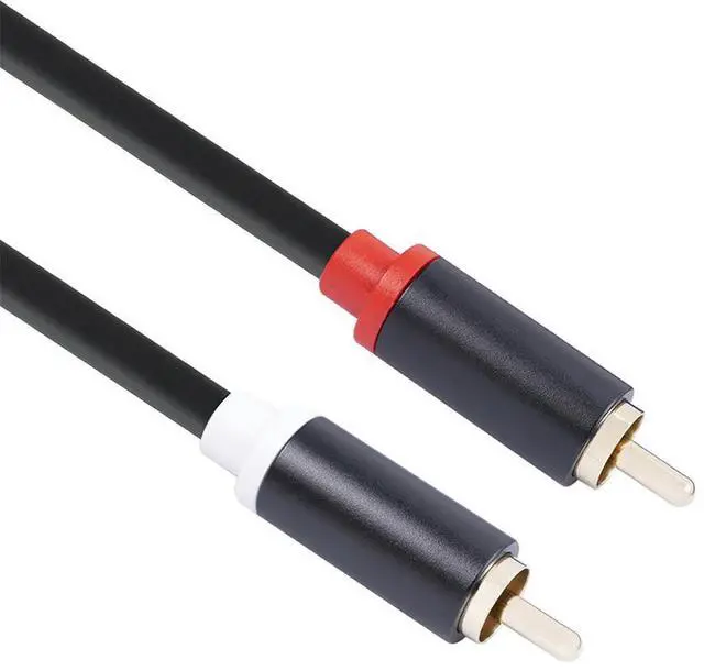 Alt view image 4 of 4 - 1.5m Audio Cable Gold-plated Plug Dual RCA Male to Dual 6.35mm Jack Male Audio Cable for Mixer Amplifier Splitter