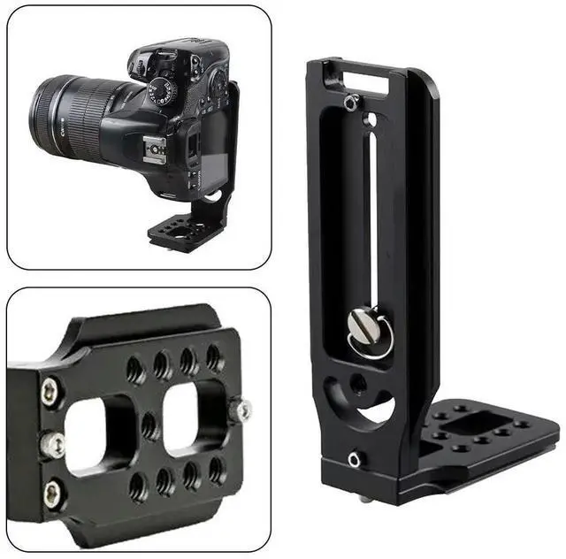 Alt view image 2 of 4 - Vertical Shot L Plate Quick Release L Plate 1/4 Inch Screw Camera L Shape Holder for Arca Mount for Fuji Camera