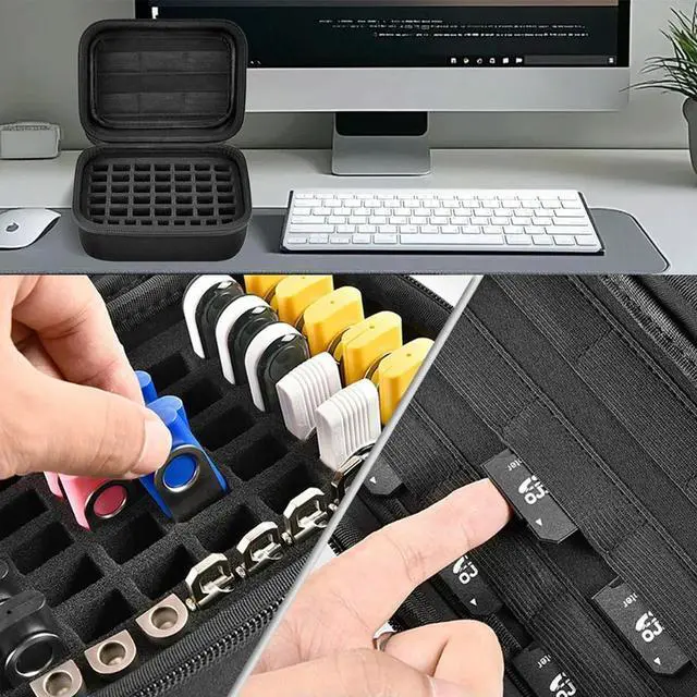 Alt view image 3 of 4 - USB Flash Drive Case SD Card Thumb Drive Holder Organizer USB Case Case Holder Electronic Accessories Organizer