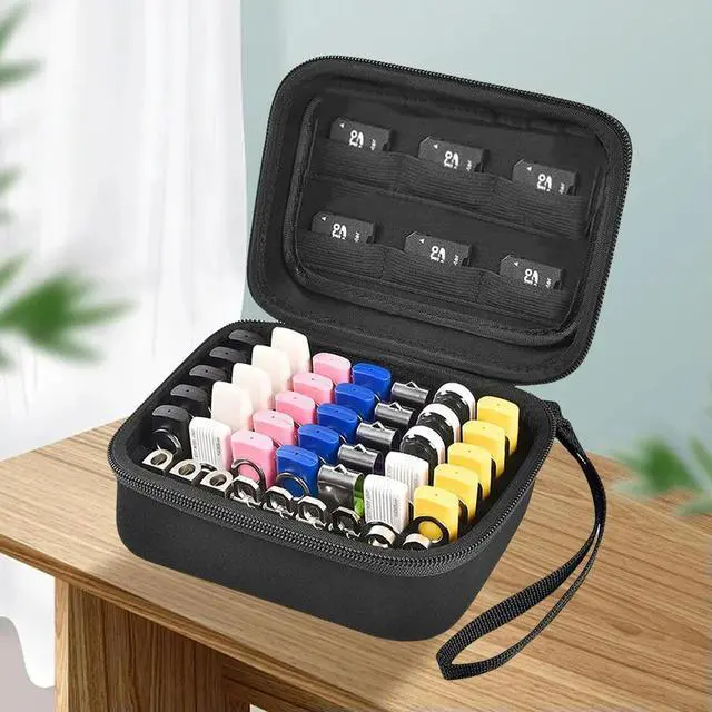 Alt view image 3 of 4 - USB Flash Drive Case SD Card Thumb Drive Holder Organizer Case Holder Portable USB Carrying Bag for USB Flash Drive Pen