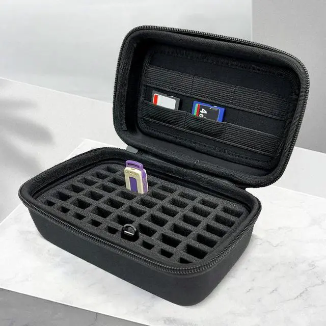 Alt view image 4 of 4 - USB Flash Drive Case SD Card Thumb Drive Holder Organizer Case Holder Portable USB Carrying Bag for USB Flash Drive Pen