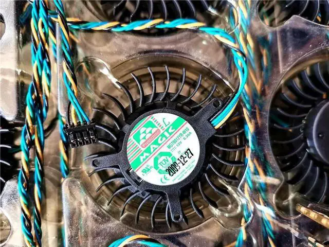 Alt view image 2 of 2 - desktop graphics card diameter 5.5 cm MGT6012YF-W10 12V 0.30A graphics card fan