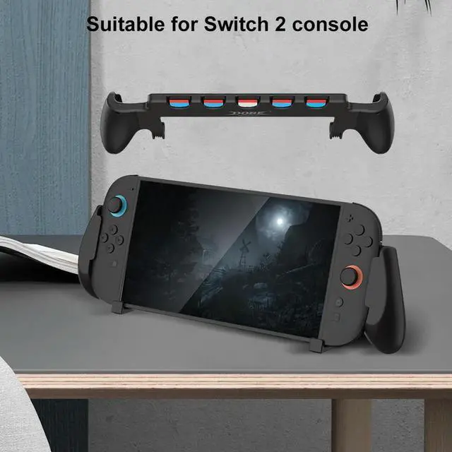 Alt view image 2 of 4 - For Nintendo for Switch 2 Grip with Stand Grip Case 5 Game Slots Handle Controller Holder Handheld Case for Switch 2 Accessories