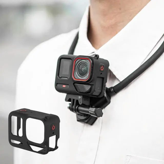 Alt view image 3 of 4 - For Ace Pro 2 Silicone Case Anti-Scratch Protective Shell Frame Case Lens Cap for Ace Pro 2 Action Accessories