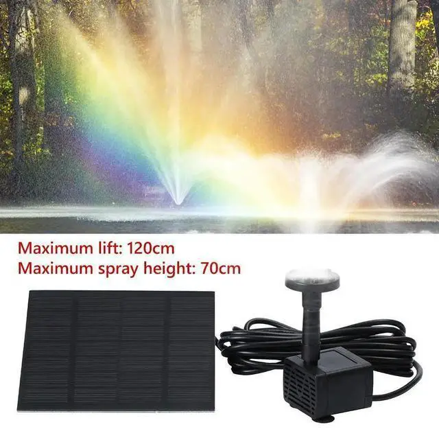 Alt view image 2 of 4 - 1.5W Solar Fountain Pump with 6 Nozzles Solar Fountain with Panel Water Pump Energy Saving 200L/H for Outdoor Fish Tank Aquarium