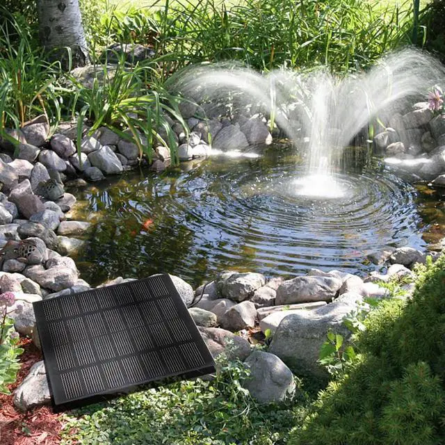 Alt view image 4 of 4 - 1.5W Solar Fountain Pump with 6 Nozzles Solar Fountain with Panel Water Pump Energy Saving 200L/H for Outdoor Fish Tank Aquarium