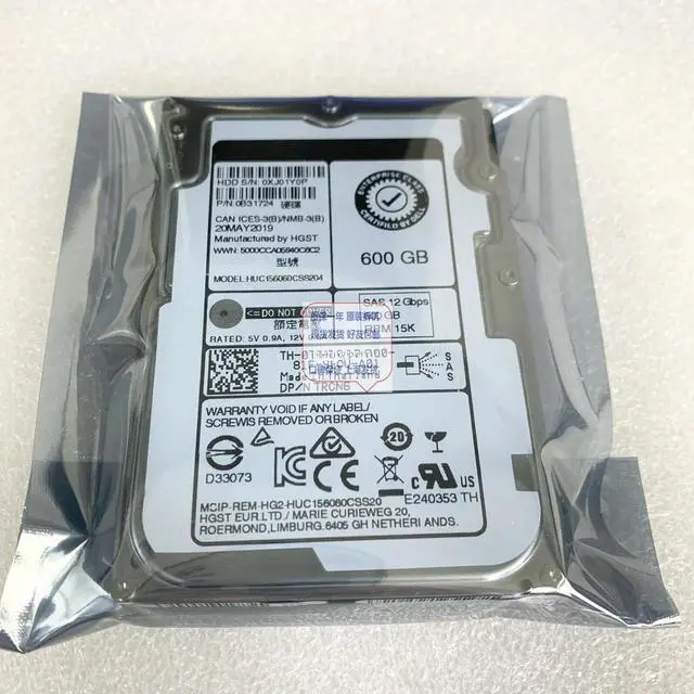 Main image of 0TRCN6 600G 15K 2.5 Inch SAS HUC156060CSS200 0 Power On Hard Drive