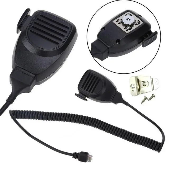 Alt view image 4 of 4 - 8 Pin Hand Mic Microphone Handheld Walkie Talkie Speaker Microphone Handheld Speaker Microphone for Kenwood Mobile Radio