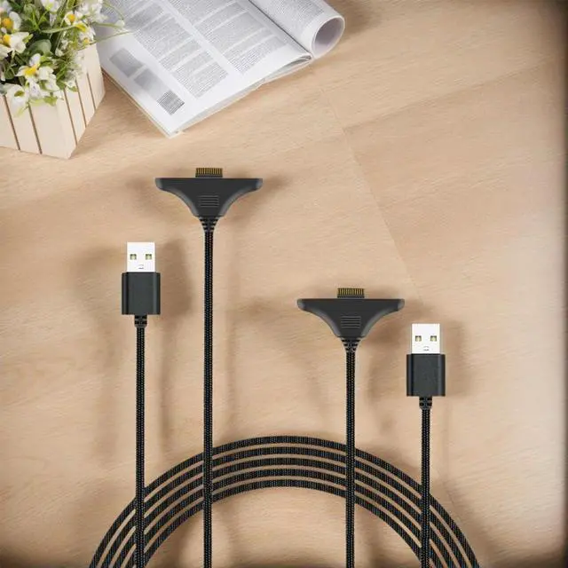 Alt view image 2 of 4 - For NS2 Portable Charger Cable Magnetic Connect Joypad Controller Charger Dual Charging Braided Charger Cable Gifts for Friends