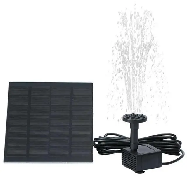 Alt view image 2 of 4 - 1.5W Solar Fountain with Panel Water Pump Energy Saving Solar Floating Water Fountain Pump 200L/H for Outdoor Fish Tank Aquarium