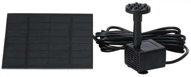 Alt view image 4 of 4 - 1.5W Solar Fountain with Panel Water Pump Energy Saving Solar Floating Water Fountain Pump 200L/H for Outdoor Fish Tank Aquarium