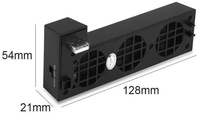 Alt view image 4 of 4 - Portable USB Cooling Fan for Xbox One X Console External 3 Fans