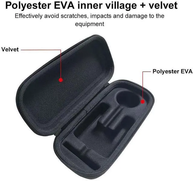 Alt view image 4 of 4 - Camera Bag PU Leather Portable Carrying Case Large Capacity Travel Game Console Pouch for Outdoor NS2 Organizer Bag