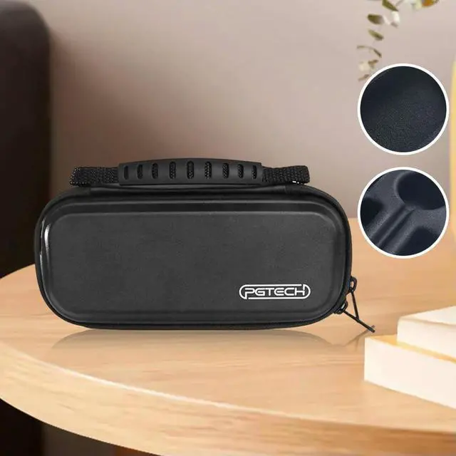 Alt view image 3 of 4 - Camera Bag PU Leather Portable Carrying Case Large Capacity Travel Game Console Pouch for Outdoor NS2 Organizer Bag