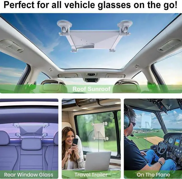 Alt view image 3 of 4 - For Starlink Mini Satellite Car Holder Flexible Adjustment Sunroof Suction Cup Fixed Holder for Car Sunroof/Rear Window/Front