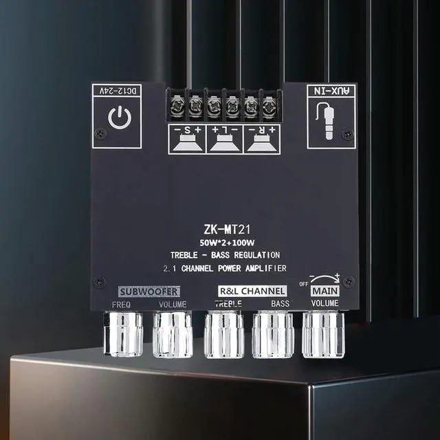 Alt view image 3 of 4 - ZK-MT21 Bluetooth-compatible 2.1 Channel Bass Power Subwoofer Amplifier Board