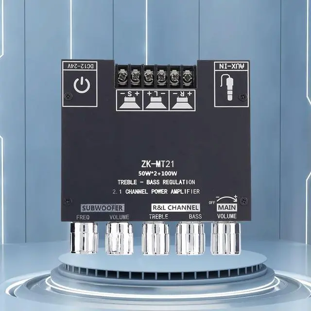Alt view image 2 of 4 - ZK-MT21 Bluetooth-compatible 2.1 Channel Bass Power Subwoofer Amplifier Board