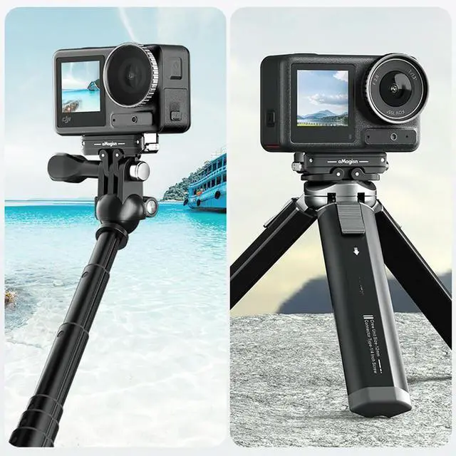 Alt view image 4 of 4 - Camera Expansion Bracket 2-Prong & 1/4 Thread Camera Quick Release Base Expansion Adapter for OSMO Action 5 Pro/4/3