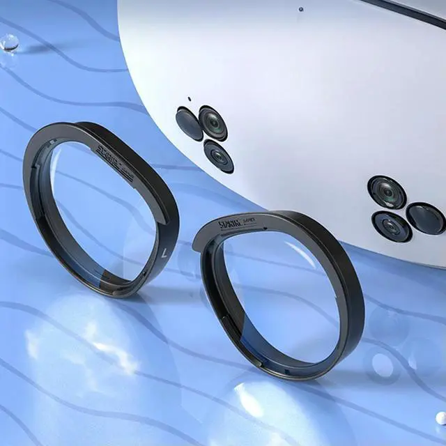 Alt view image 2 of 4 - For Quest 3S Anti-Blue Light Lenses Anti-fogging Anti-Scratch Ring Lenses VR Headset Mirror for Quest 3S VR Glasses