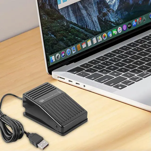 Alt view image 3 of 4 - Video Game PC Hands Free Footswitch with 2M Cable Foot Controller Pedal Switch Game Control Action HID for PC Computer Games