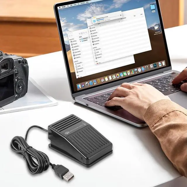 Alt view image 4 of 4 - Video Game PC Hands Free Footswitch with 2M Cable Foot Controller Pedal Switch Game Control Action HID for PC Computer Games