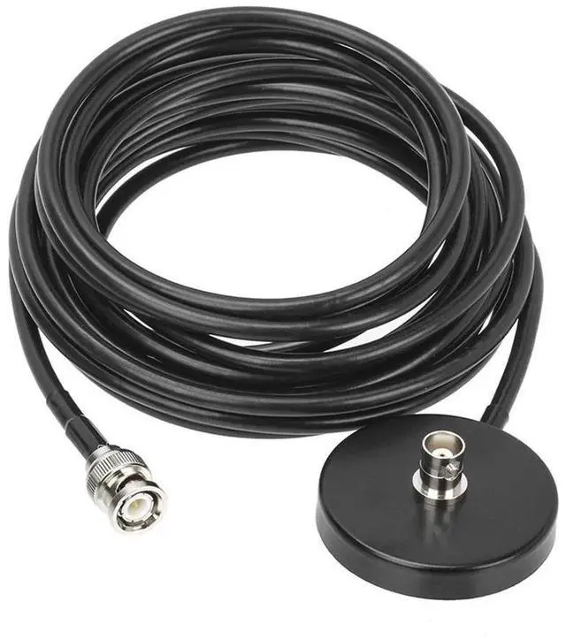 Main image of RG58 BNC Magnetic Female Base Portable BNC Female Magnetic Mount Base 5 Meters for Two Way Radio for Wireless Microphone