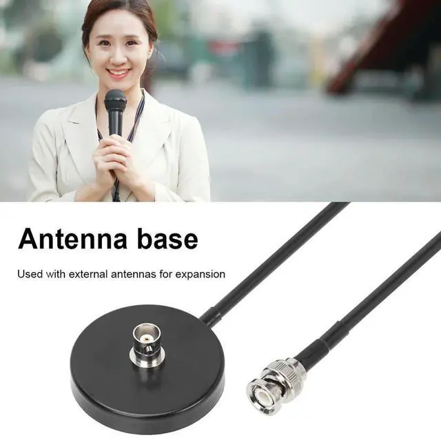 Alt view image 4 of 4 - RG58 BNC Magnetic Female Base Portable BNC Female Magnetic Mount Base 5 Meters for Two Way Radio for Wireless Microphone