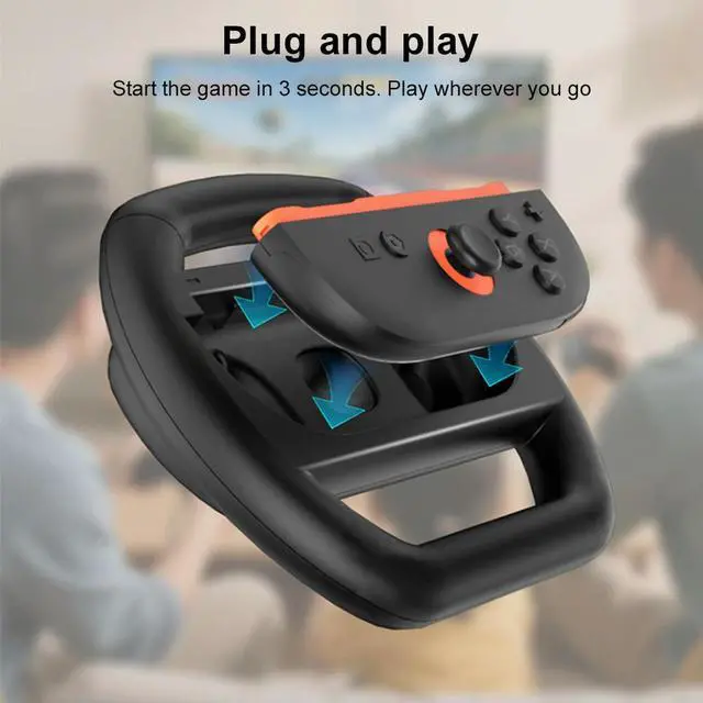 Main image of 4 Pack Steering Wheels Gaming Racing Steering Wheel Controller Handle Holder for Switch 2 Joy-Con Controllers