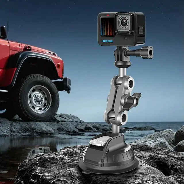 Alt view image 2 of 4 - Car Suction Cup Phone Action Camera Holder 1/4 Inch Vehicle Windshield Holder 360 Adjustable for Phone Action Camera
