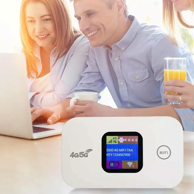 Alt view image 2 of 4 - 4G LTE Mini Outdoor Hotspot 150Mbps Wireless Router Sim Card Slot Portable Network Hotspot Device 2100mAh Colorful LED Display