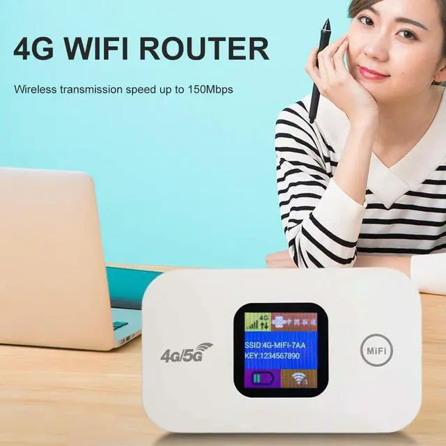 Alt view image 4 of 4 - 4G LTE Mini Outdoor Hotspot 150Mbps Wireless Router Sim Card Slot Portable Network Hotspot Device 2100mAh Colorful LED Display
